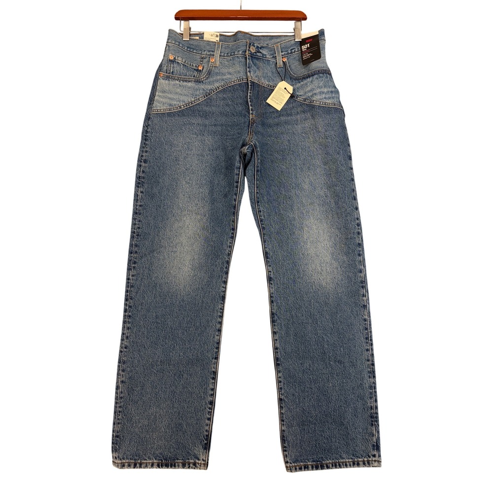 Levis 501 90s Women Blue Medium Wash Straight Leg Jeans Size 32x32 NEW Retro Mid